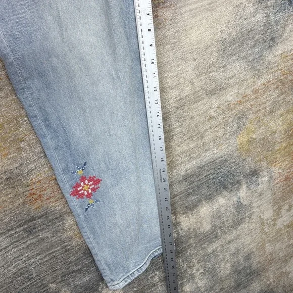 Lucky Brand 6/29R Jeans Womens Embroidered Floral Coquette Cottagecore - Picture 8 of 9